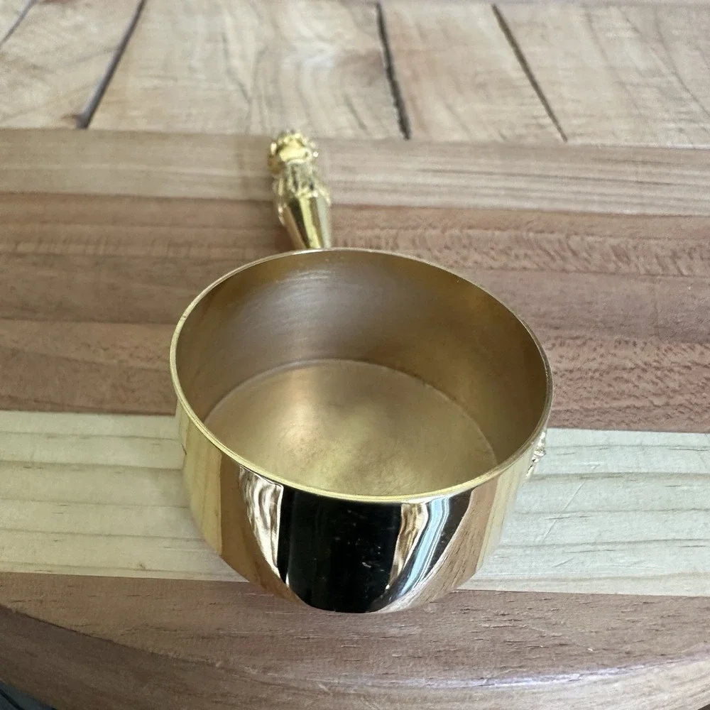 Vintage Zeon Coffee Measure Cup 3.3 Inch 24K GEP Crown Emblem Ornate Handle